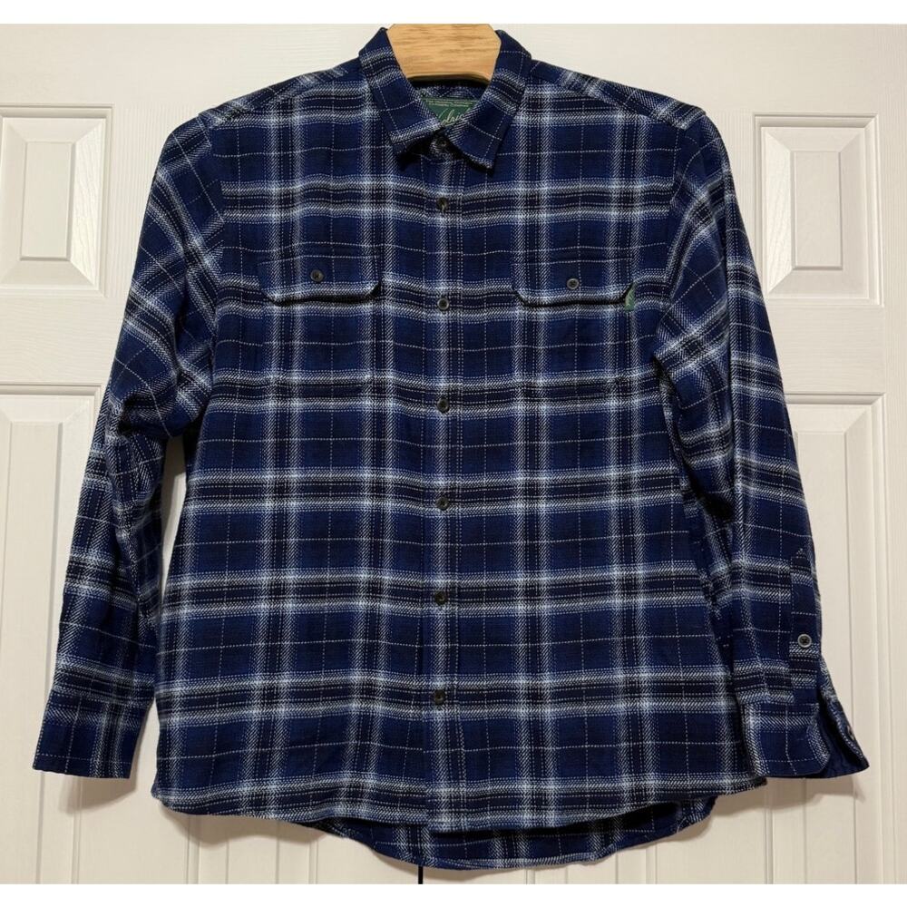 Men's Woolrich Navy Blue Plaid Shacket, Size XXL